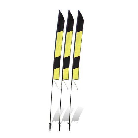 6 ft. Slalom Air Gate for FPV Drone Racing (set of 3) - Black and Yellow