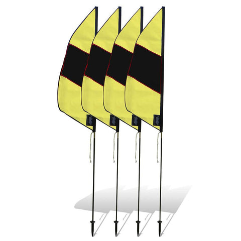 3.5 ft. Boundary Air Gate Marker for FPV Drone Racing (set of 4) - Black and Yellow