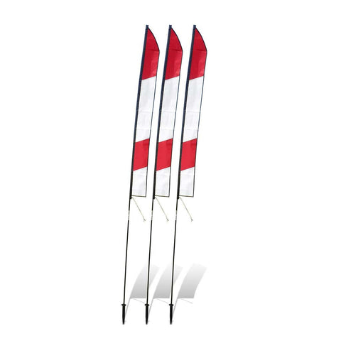 6 ft. Slalom Air Gate for FPV Drone Racing (set of 3) - Red and White