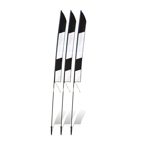 6 ft. Slalom Air Gate for FPV Drone Racing (set of 3) - Black and White